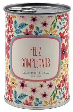 Kit para Plantar Flores en Caja - Semillas de Flores de Colores - Regalo Original y Ecológico para Amigos, Familiares, Fiestas y Cumpleaños - Día de la Familia - Fácil de Usar (Feliz cumpleaños)