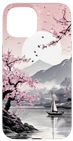 Sakura Scène de sérénité – Art japonais en fleurs de cerisier Coque pour iPhone 15