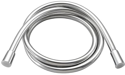Brauseschlauch 1,5 m, stark explosionsgeschützt, 150 cm, Standard 1/2“ Anschluss, einfache Montage, Schraubengröße G1/2, Länge 1,5 m (5.9 ft), silber (1.5msilbergrau)