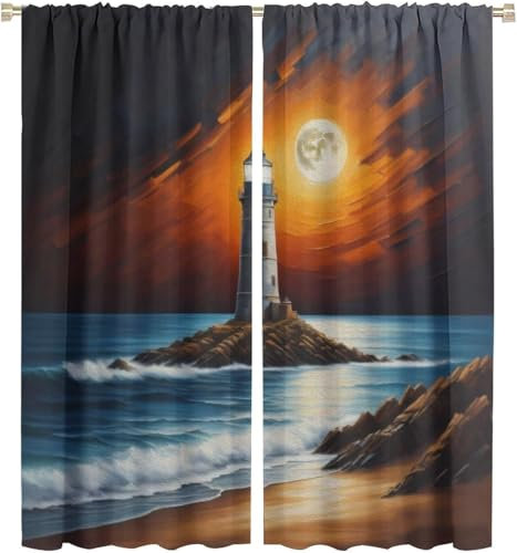 Kinder Verdunkelungsvorhänge 220X215 cm (B + H) Blick Auf Den 3D Polyester Ösen Vorhang, Für Wohnzimmer Schlafzimmer Blickdicht Schallschutzvorhänge 2Er Set 2X -Esszimmervorhang -428715500