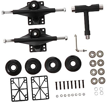 BESPORTBLE Skateboard-achsen-Set Mit Double Tilt Brücke Kompletter Radsatz Lager Zubehör Mit Montageschlüssel Für Einfache Installation Und Hohe Zuverlässigkeit