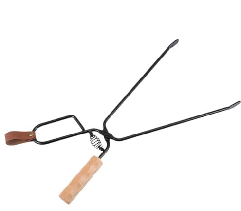 Fireplace Tongs, Log Grabber, Bonfire Tool, 18 Inch Length, Safe Firewood Handling, Ideal For Fire Pit, Fireplace, Campfire, 18 Inches, Black, 1 Piece, Easy And Comfortable To Use