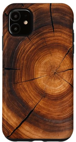 Bague arbre réaliste motif grain de bois - Inspiré de la nature Coque pour iPhone 11