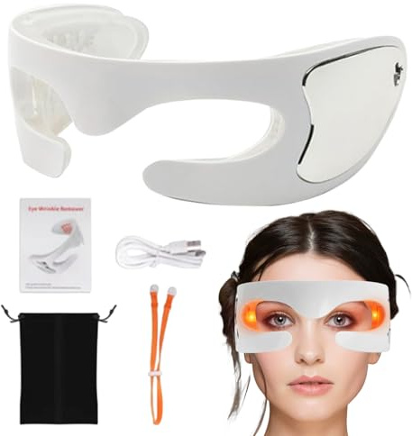 Wiederaufladbare Augenmaskenmaske - Electric Eye Relaxer, beheizte Augenpolster | Intelligente Luftkomprimierungsfunktion, Mikrovibrationsbehandlung, drahtloser USB -Ladeanschluss, ideal für