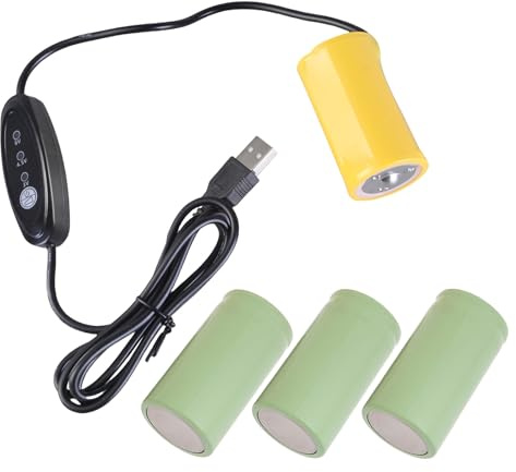 Ddujbtp Convertisseurs de puissance USB 3 V 4,5 V 6 V LR20 éliminateurs de piles remplacent 2 à 4 piles LR20 de 1,5 V pour télécommande LED lumières AA de remplacement