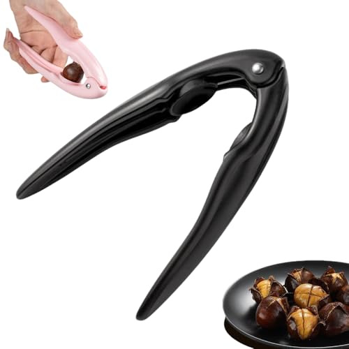 Abridor Castañas, Cortador de Castañas, Pelador de Castañas, Multifuncional Alicates Castañas, Tenazas para Corta Castañas, Cascanueces para Castañas, Avellanas y Otros Frutos Secos (Negro)