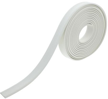 MALUGOGO Peel and Stick Wall Molding Trim 3cm x 5m Self-Adhesive Corner Protector for Wall Edge Guard, Cream White Decorative Baseboard Strip for Home and Office Ceiling Edge