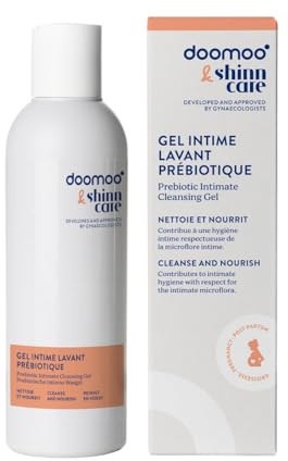 doomoo x Shinncare Intim Waschlotion Damen - Sanfte und Feuchtigkeitsspendende Reinigung, Präbiotisches Intim Waschgel gegen Juckreiz & Brennen, Vegan, Dermatologisch getestet (200ml)