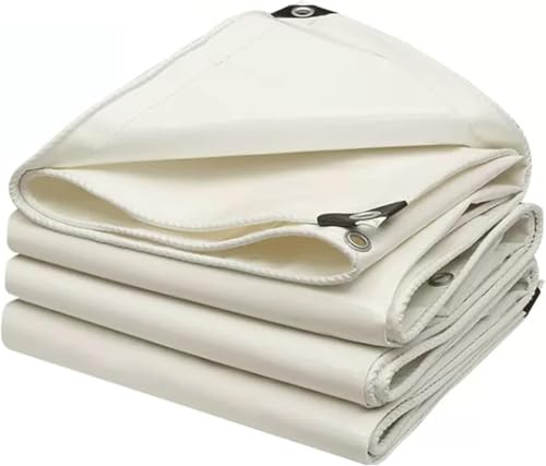Lona Impermeable Resistente con Ojales 1.2m X 1.5m 1.5m X 1.5m 1.5m 1.5m X 3m 1.8m X 1.8m 2m X 3m 2m X 4m 3m X 6m - Lonas Blancas Hoja De Suelo Cobertizo De Camping Cubierta De Tec, One Color, 1x1.2m