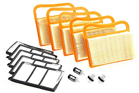 FTVOGUE Kit de 5 Pièces Filtre à Air, Filtre à Carburant et Bulbe D'amorçage de Rechange pour TS410 TS420 Tronçonneuse à Disque