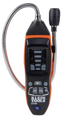 Klein Tools ET120 Combustible Gas Leak Detector, Black and Orange, One Size