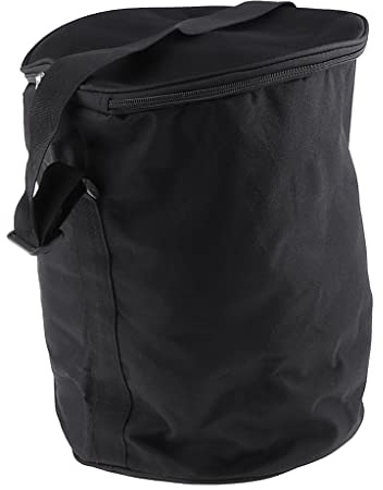 Baoblaze Runde Eimer Tasche Sportkorb Sport Tennisbälle Speicher Handtasche, Schwarz, 28 cm