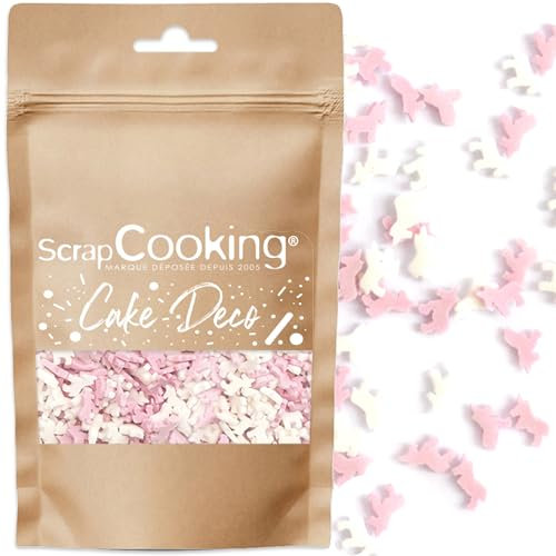 SCRAP COOKING - Décors Sucrés Licorne - Décorations Alimentaires Pâtisserie 50 g