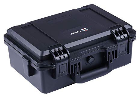 Lykus HC-3310 Wasserdicht Koffer mit anpassbar Rasterschaumstoff, Innengröße 33x21x13,5 cm, geeignet für Pistole, DSLR Kamera, kleine Drohne, Camcorder, Actionkamera und mehr
