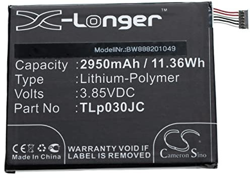 vhbw Akku kompatibel mit Alcatel One Touch OT-5099A, OT-5099D, OT-5099I, OT-5099T, OT-5099U Handy Smartphone Telefon (2950mAh, 3,85V, Li-Ion)