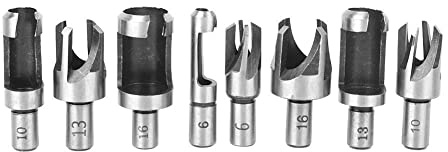 Set di 8 frese per legno coniche per trapano a legna smussato e trapano elettrico