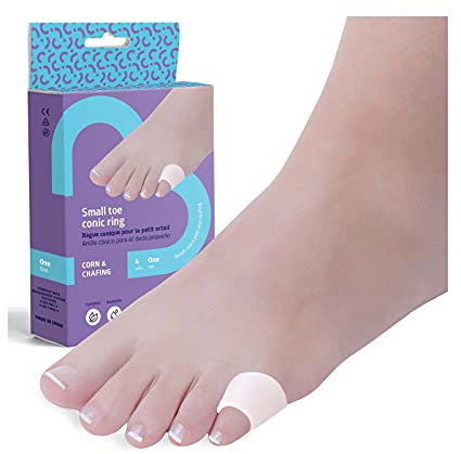 Feet BCN Protector para Dedo Pequeño del Pie (4 Unidades) – Dedil de Gel para Alivio del Dolor en Callo de Sastre (Juanete de Sastre) y Rozaduras | Talla Única, Lavable y Reutilizable