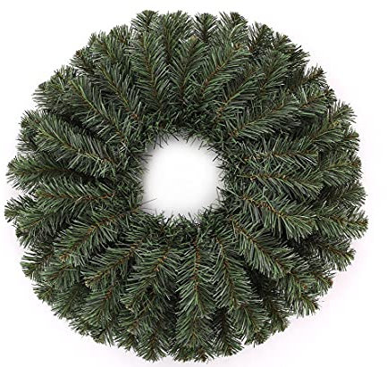 Künstlicher Tannenkranz Weihnachtskranz 60cm aus grünen PVC Tannenzweigen