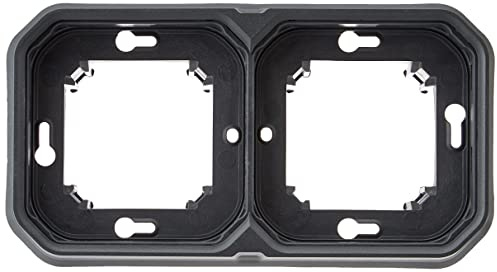 Legrand - Support plaque étanche 2 postes Plexo pour montage horizontal ou vertical en encastré des fonctions composables - anthracite
