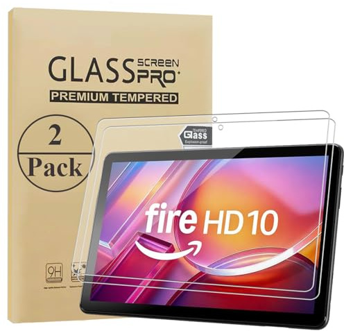 HunDun 2 Stück Schutzfolie für Vortex Btab 10 / Fire HD 10 2023 / Ztab 10/10 Kids Pro, Panzer Schutz Glas Folie Displayschutz