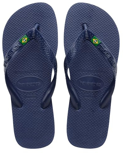 Havaianas - Top Brasil, Bequeme, Robuste und Leichte Badelatschen, mit Rutschfesten Sohlen, Brasilien-Flagge auf den Riemen, Unisex Erwachsene