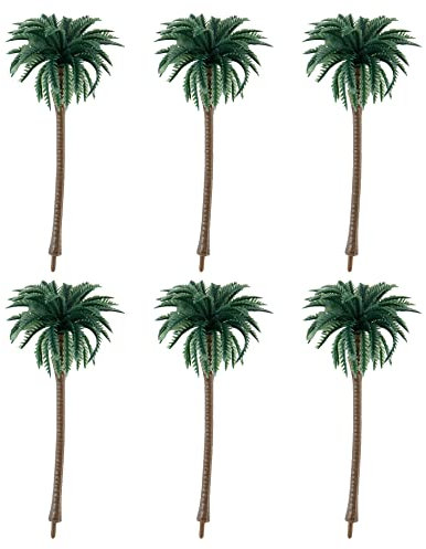 Bitray Modell Palme Kokosnussbaum 10,2 cm Höhe Landschaft Landschaft Landschaft Kunststoff Baum zum Basteln – 6 Stück