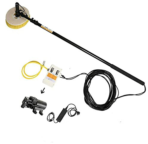 Spazzola Telescopica Alimentata Ad Acqua Tetto Elettrico, Spazzola La Pulizia Pannello Solare Fotovoltaico, Strumento Pulizia Del Vetro Della Finestra, Per Tetti Di Fabbrica/Tetti Inclinati,7.5m