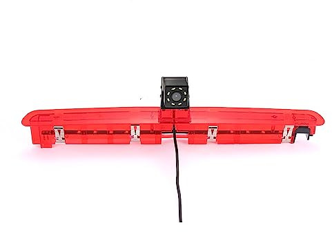 Einparkhilfe Auto Kamera 8 LEDs Nacht Visionen Super HD Farbe Bremsleuchte Rückfahrkamera Ersatz für VW Caddy 2019 2K5945087D VW T6 Heckklappe Hochdach 3.Bremslicht Transporter Business MPV SUV Bus
