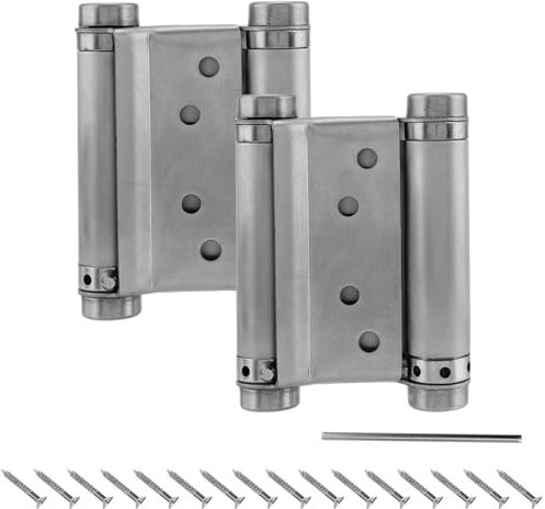 ZOENHOU 2 cerniere per porta a battente, in acciaio inox, da 68 mm, per porta a pendolo, cerniera a molla, per salone, bar, bancone, porte oscillanti, fino a 10 kg