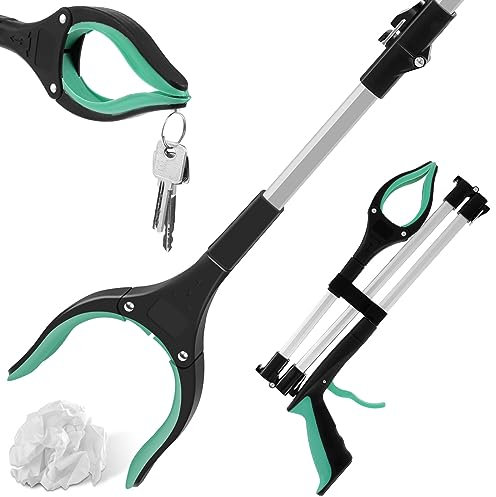 109 cm pinza raccogli oggetto, strumenti di raccolta con punte magnetiche, testa rotante a 360° pinza telescopica, pinza di presensione pieghevole per anziani, pinza raccolta rifiuti