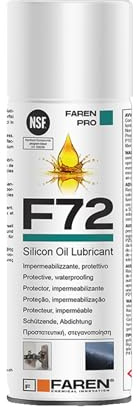 Faren F72 Olio di Silicone Spray, Lubrificante Siliconico, Protezione Impermeabile Idrorepellente, Lucidante per Industrie Alimentari e Tapis Roulant, Antiossidante per Metalli, 400ml (3)