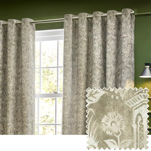 furn. Wylder Tropics Bengal Chenille Ösenvorhänge