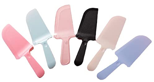EVGOOGYY 10PCS Assorted Color Disposable Plastic Cake Dessert Servers Spade Spatula for Pie Tart Cake Dessert Pizza Baking Holder Transfer