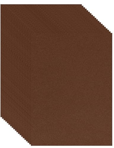 PATIKIL Geschliffene Pastell Kunst Papiere 20Stk 8.3x11.4 Farbige Pastell Papiere für Pastelle Buntstifte Bleistifte und Kohle Braun