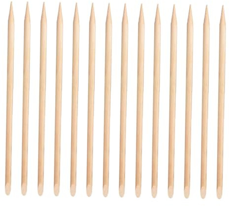 Healvian 100 Uds Palo Desarmor Palitos Uñas Suministros Manicura Empujador Cutícula Uñas Palo Madera Para Limpieza Uñas Removedor Cutícula Uñas Arte