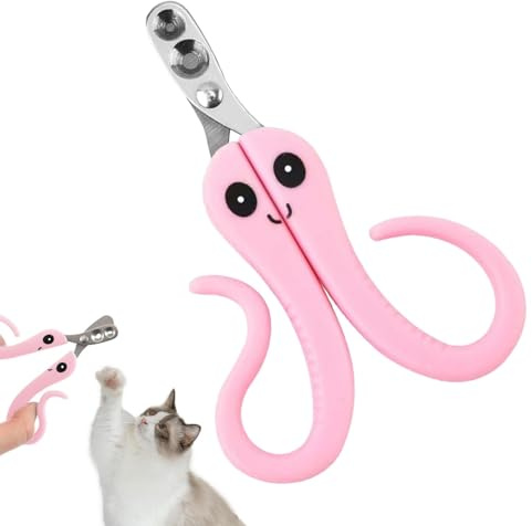 Cortador de uñas para gatos, cortador de garras para cachorros, cortador de uñas antisangrado, herramienta profesional de aseo para mascotas, tijeras pequeñas de doble agujero para gatos y
