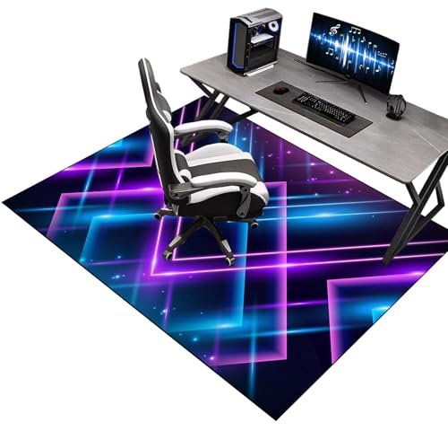 Tappeto Sedia Gaming 160 x 220 cm, Tappeto Sedia Ufficio, Tappeto Salvapavimento Antiscivolo, Tappeto per Sedia con Ruote, Tappetino per Sedia da Scrivania, Tappetino Protettivo per Pavimenti Duri