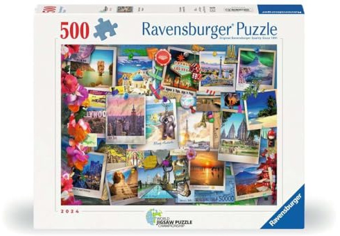 Ravensburger Puzzle 12001489 - World Travel Pinboard - 500 bitars pussel för vuxna och barn från 12 år och äldre