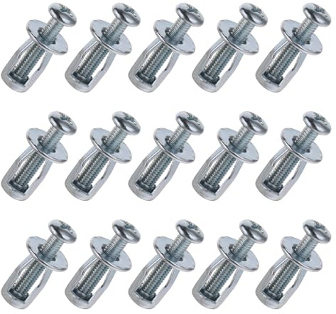 Molain 15 Pack Hollow Metal Cavity Fixing Hollow Door Anchor, M4 Nuts for 0-5mm Door Extra Short Hollow Wall Anchors Aluminium cladding Sheet Steel, Iron Sheet
