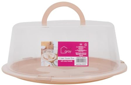 YöL Cake Saver Storage Box Clip On Lid Carry Handle Round Portable Container