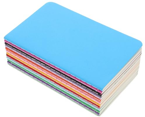 DIYEAH 12stücke Reisetagebuch und Kleines Notizbuch Format mit Liniertem als Tragbarer Notizblock für Tagebücher Notizen und Memos Zufällige Farbe