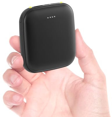 Bwaliffury Batterie Externe 6000mAh, Mini Power Bank, USB C Power Bank, Charge Rapide Chargeur Externe Portable, avec 2 Sorties & Lumière LED, Compatible iPhone 16/15/14/Pro/ProMax