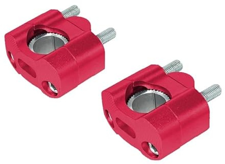 Handlebar Risers Clamp Universal 22mm 28mm CNC Aluminum Motorcycle Bar Clamps Handlebar Adjustable Risers Adapter For Pit Dirt Motorbike Fixing Stand Motorcycle Handlebar Risers(Red)
