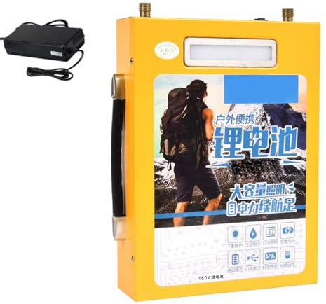 HJGHY 12V,260Ah, 12 Volt Outdoor Power Supply Rechargeable Lithium Li-ion Battery 12V 100Ah 150Ah 180Ah 200Ah 260Ah 300Ah Outdoor/Indoor Portable Spare Battery for Fish Finder Advertising