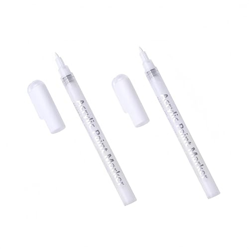 French Nails,Nagelweißstift,Nagellack Stift,3D Art für Weiß Gel Nägel,2 Stück, Nagelkunststifte,Nageldesign für DIY-French-Maniküre (Weiß)