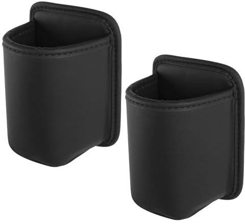 2 Stück Getränkehalter aus Leder für Autotür, Clip On Rücksitz Wasserflasche, Universeller Flaschenhalter für Rücksitz Getränke Water Becher Halter für Wasser Kaffeetassen und Getränke
