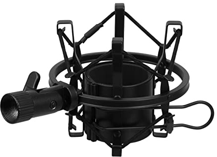 Universelle Mikrofonspinne Legiert, Schwarz, für Kondensatormikrofone | Gesang und Gaming, Boden und Halterungsgeräusche, 1,5cm Loch, 4,5cm Mikrofon