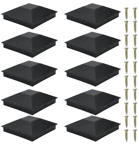 FTVOGUE Tappi per Pali per Recinzione in Legno, Tappi per Pali per Recinzione Esterni in Plastica Impermeabile Resistente Ai Raggi UV, Migliorano l'estetica, Si Adattano a in Legno per 4x4