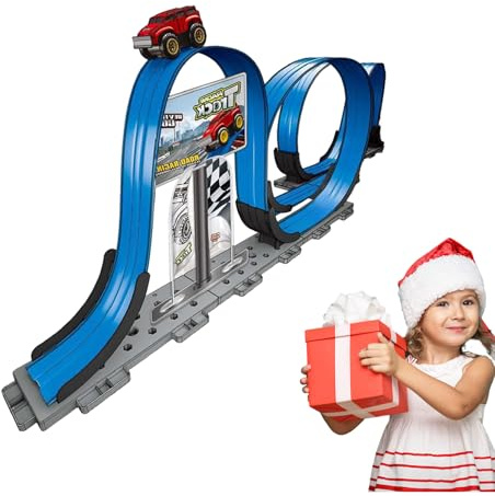 Slotcar, set da gioco per piste, giocattolo educativo magnetico, veicoli con azionamento a frizione – per bambini e compleanni, premi scolastici, feste, Natale, sacchetti