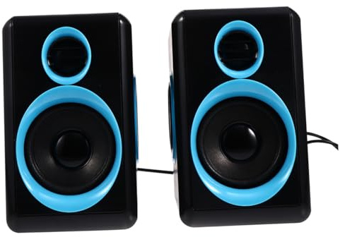 KOMBIUDA Mini Altoparlante USB per Computer e Laptop Suono Stereo, Cofano ABS/PU, Design Elegante